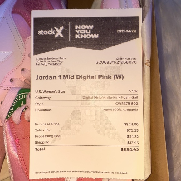 Jordan 1 Mid Digital Pink (W) - Picture 6 of 8
